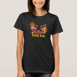 Meisjes willen gewoon Sun Girl Love Sun Flamingo B T-shirt