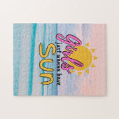 Meisjes willen gewoon Sun hebben Legpuzzel (Horizontaal)