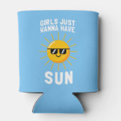 Meisjes willen gewoon zon hebben blikjeskoeler (Achterkant)