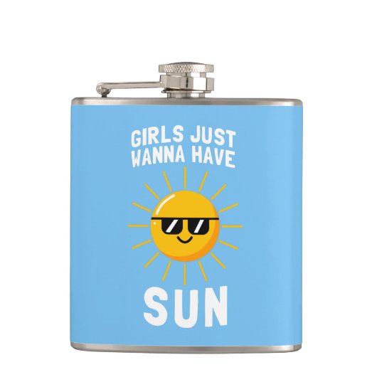 Meisjes willen gewoon zon hebben heupfles (Voorkant)