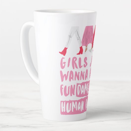 Meisjes willen grondrechten latte mok (Linkerhoek)