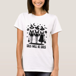 Meisjes Willen Meisjes Zijn Halloween Heksenkring T-shirt