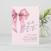 Meisjes willen One Pink Bow zijn 1e verjaardag Kaart (Staand voorkant)