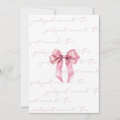 Meisjes willen One Pink Bow zijn 1e verjaardag Kaart (Achterkant)