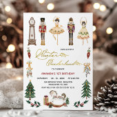 Meisjes Winter Onederland Notenkraker 1e verjaarda Kaart