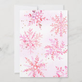 Meisjes Winter Verjaardag Uitnodiging (Achterkant)