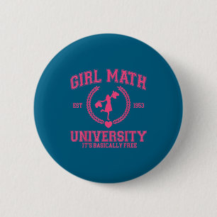 Meisjes Wiskunde Universiteit Het is eigenlijk Gra Ronde Button 5,7 Cm
