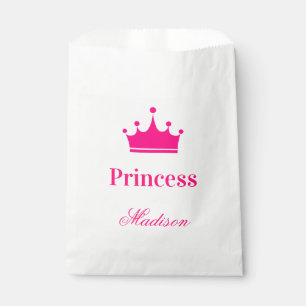 Meisjes  Witte en Hete Roze Princess Crown Name Bedankzakje