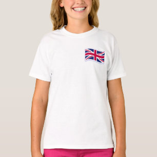 Meisjes Witte T-Shirt met Union Jack