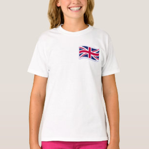 Meisjes Witte T-Shirt met Union Jack