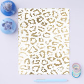 Meisjes witte vetknollen met goudluipaard flyer (Enkel)