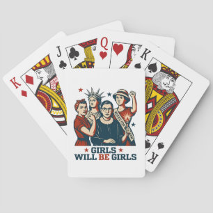 Meisjes worden meisjes feminisme vrouwen empowerme pokerkaarten