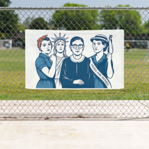 Meisjes worden patriottisch feministisch 4 juli spandoek