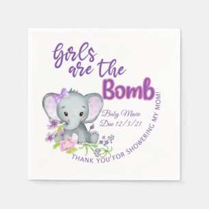 Meisjes zijn de BOMB-, badbommen- of cacaometikett Servet