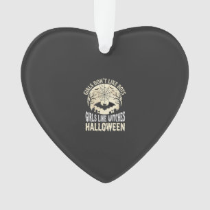Meisjes zoals Heksen Halloween Vleermuis Ontwerp_1 Ornament