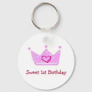 Meisjes zoete Sleutelhanger van de eerste verjaard