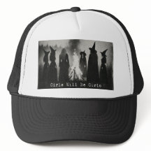 "Meisjes zullen meisjes zijn"  heksentruckhoed -