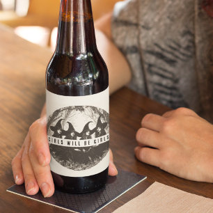 "Meisjes zullen meisjes zijn Schattige heksenthe Bier Etiket