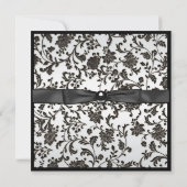 Meisjes Zwart en Wit Foto Afstuderen Kaart (Achterkant)