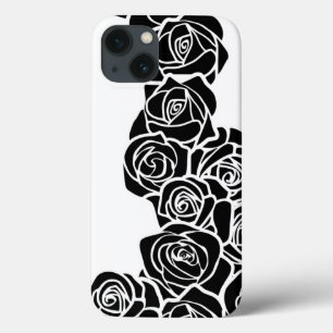 Meisjes  zwarte rozen iPhone 13 hoesje