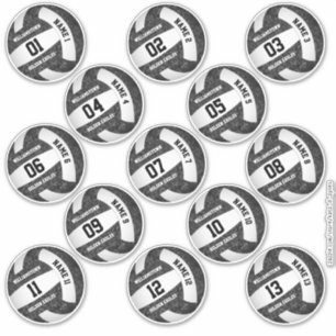 meisjes zwarte volleybalspeler 13 sticker