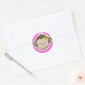 meisjesaap ronde sticker (Envelop)