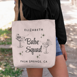 Meisjesachtig Babe Squad Roze Bachelorette-feest Draagtas