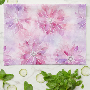 Meisjesachtig Blozend Roze Chic Lavendel Bloemig   Theedoek