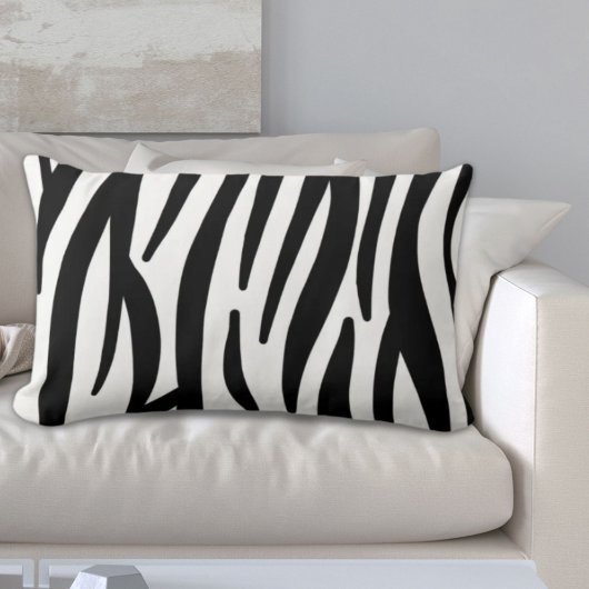 meisjesachtig chic stijlvol zwart wit zebraprint kussen