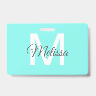 meisjesachtig chic strand abstract turquoise aqua badge