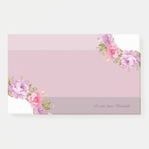 Meisjesachtig Cute Bloem, Gestreept-Personaliseerb Post-it® Notes