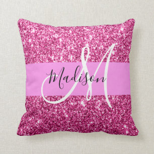 Meisjesachtig en glamoureuze Hot Pink Glitter Spar Kussen