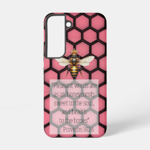 Meisjesachtig geloof Roze Zwarte Honingraat Koning Samsung Galaxy Hoesje