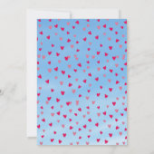 meisjesachtig glitter roze cute blauwe lucht verja kaart (Achterkant)