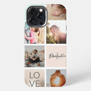 meisjesachtig gouden roze monogram liefde foto col iPhone 13 pro max hoesje