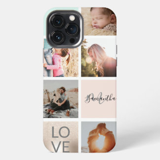 meisjesachtig gouden roze monogram liefde foto col iPhone 13 pro max hoesje