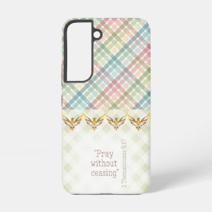 Meisjesachtig Pastel en Groen Karo Gouden Duiven G Samsung Galaxy Hoesje