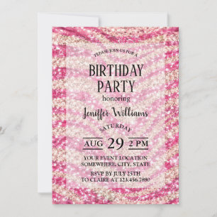 Meisjesachtig roze blush glitter zebra patroon kaart