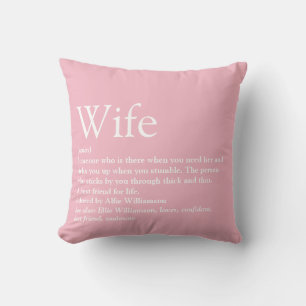 Meisjesachtig Roze Fun Typografische Moderne Defin Kussen
