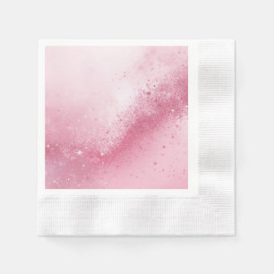 Meisjesachtig Roze Vrouwelijk abstract Glitterstof Servet