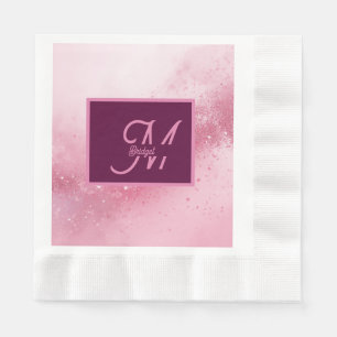 Meisjesachtig Roze Vrouwelijk abstract marmer Glan Servet