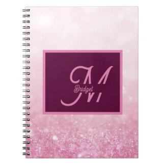 Meisjesachtig Roze Vrouwelijk Glitter Abstract ver Notitieboek
