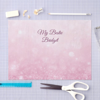 Meisjesachtig Roze Vrouwelijk Glitter Abstract ver Tissuepapier