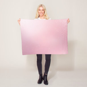 Meisjesachtig Roze Vrouwelijk Zachte Glans Ombre Fleece Deken