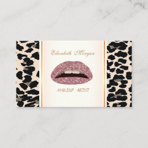 Meisjesachtig trendy modern elegant, luipaardprint visitekaartje