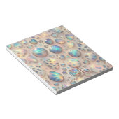 Meisjesachtig trendy opaal luipaardprint monogram notitieblok (Schuin)