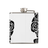 Meisjesachtig vintage zwart roze en rozen heupfles (Achterkant)