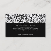 Meisjesachtig Vintage zwart-wit rozen Visitekaartj Visitekaartje (Achterkant)