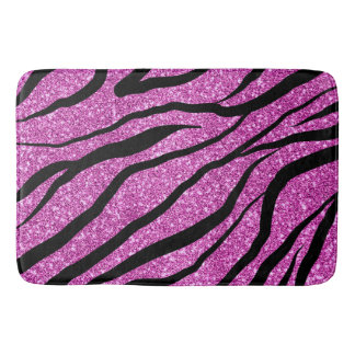 Meisjesachtig zebra strepenpatroon badmat