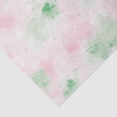 Meisjesachtige Blos Roze Groen Abstracte Verjaarda Tissuepapier (Detail)